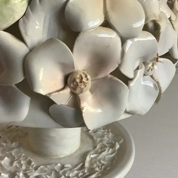 ARDALT Italy Vintage‎ Fiori Bianco Porcelain Topiary Tree Cottagecore 14” - Picture 13 of 14